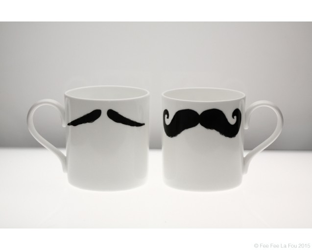 The Maurice Poirot Moustache Mug