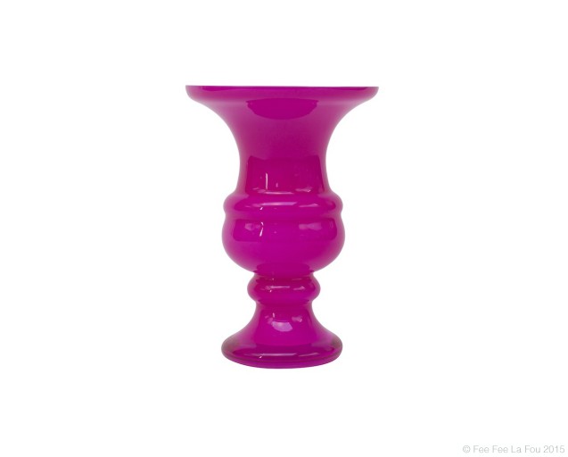 Hot Pink Glass Urn