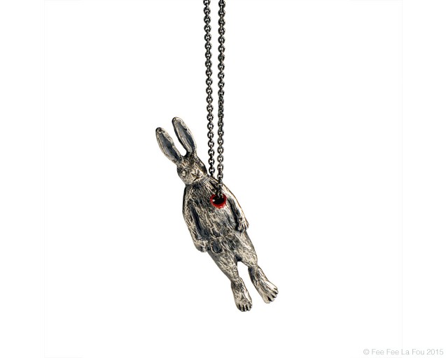 Hole In The Heart Rabbit Necklace