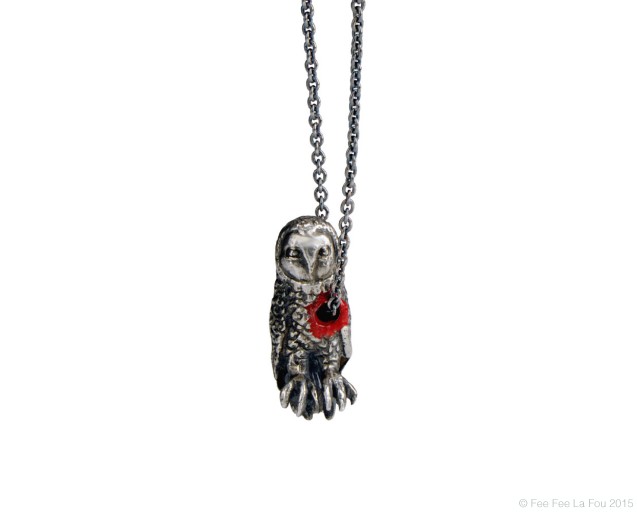 Hole In The Heart Owl Necklace
