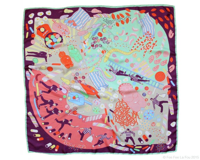 Robbery In A Sweet Shop Silk Scarf
