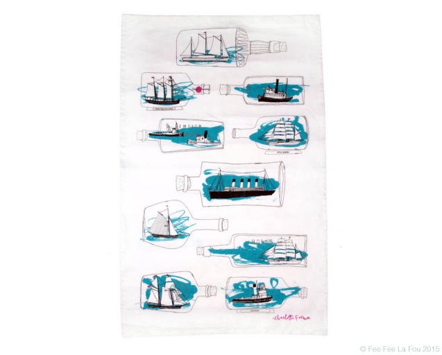Ship Ahoy Tea Towel