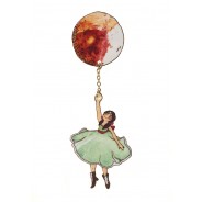 Fly Away Balloon Girl Brooch