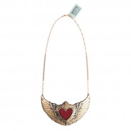 Small Winged Heart Necklace