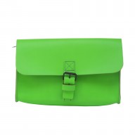 Neon Green Leather Shoulder Bag